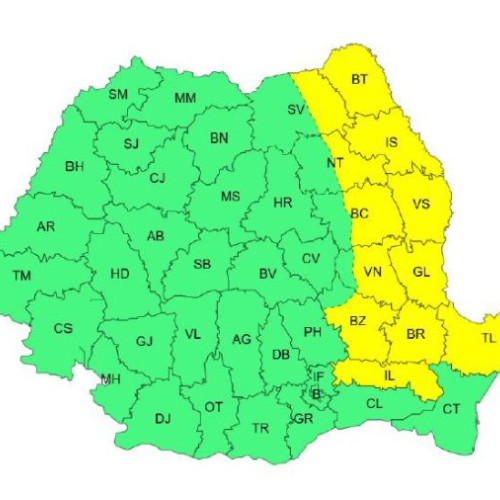 Alertă meteo: vânt puternic și ninsori în următoarele zile