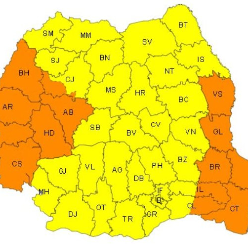 Avertizare meteo de ploi și vijelii în Bacău și alte zone din țară