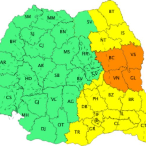 Avertizare meteo Cod portocaliu pentru județul Bacău