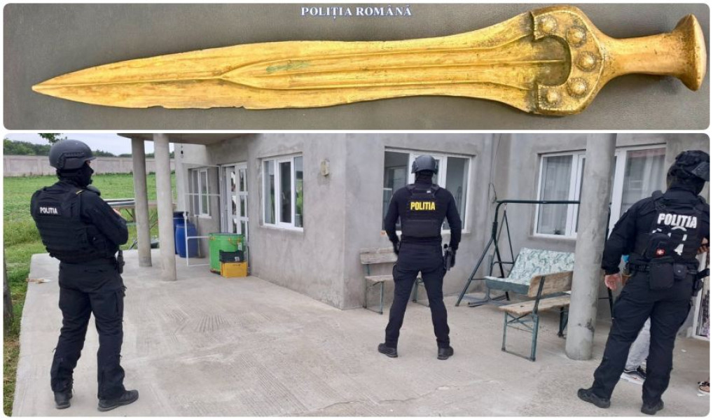 Descoperire importantă în Bacau: o sabie cu origine din Epoca bronzului, confiscată în urma unei percheziții