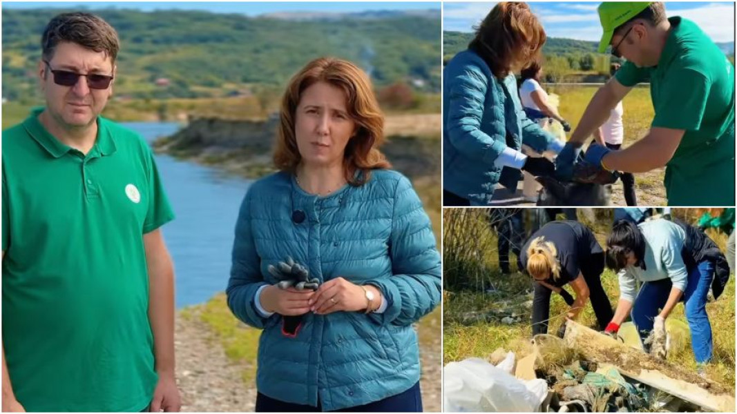 Acțiune de ecologizare în zona Holt-Șerbănești organizată de Consiliul Județean și primărie